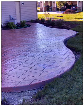 Concrete sidewalk construction||||