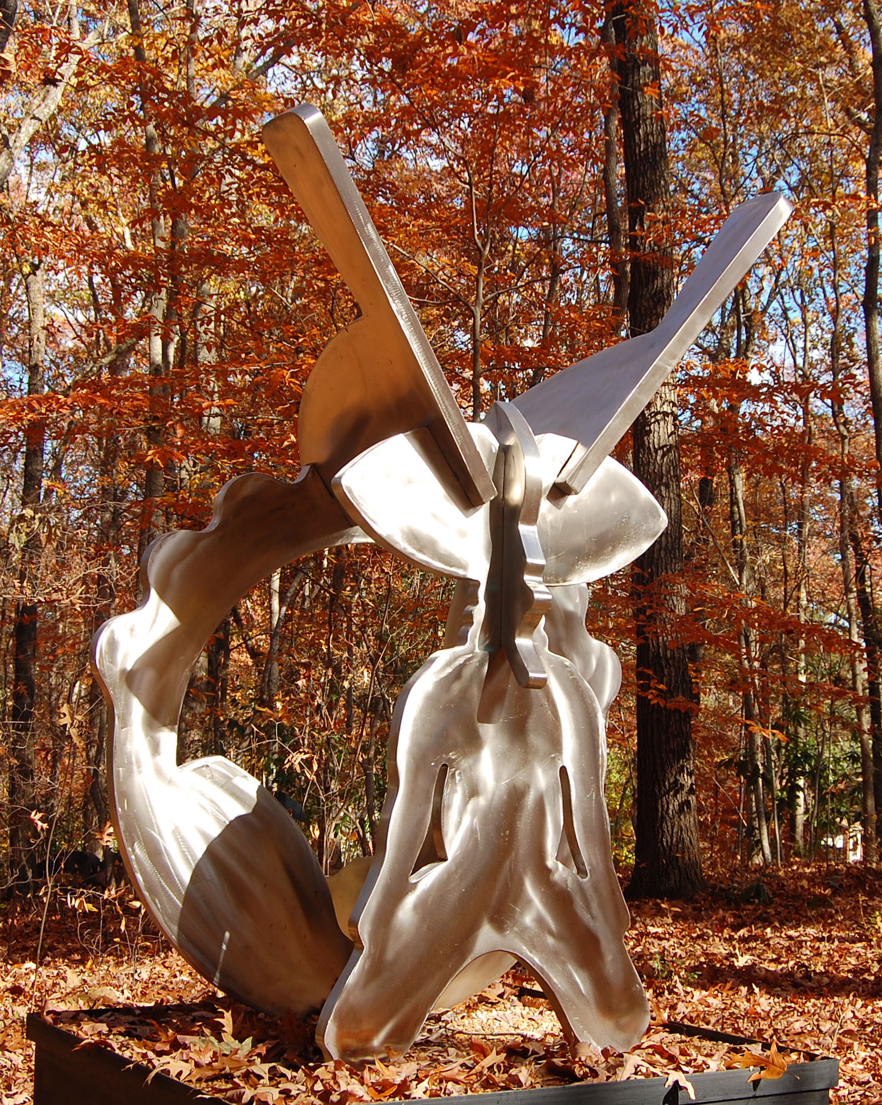 Shungo's Approach - 2013, Fabricated Stainless Steel, 48" x 48" 77"
