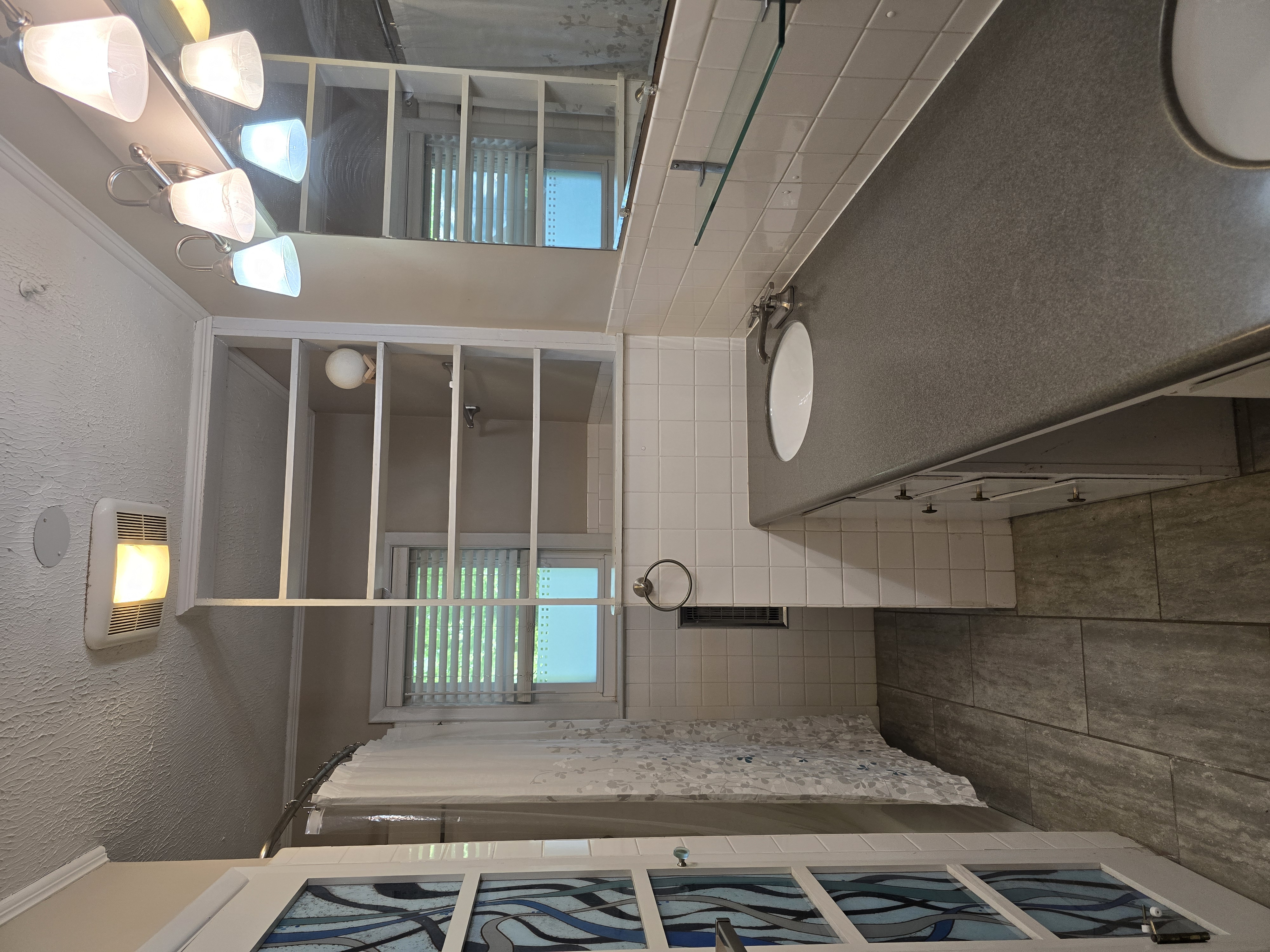 Hallway bath, Corian countertop