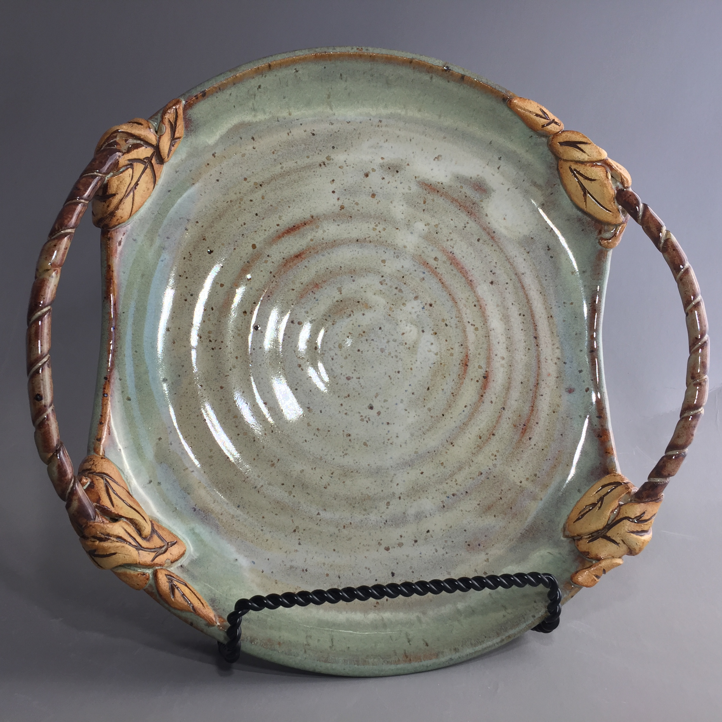 Large Blue Green Platter 046