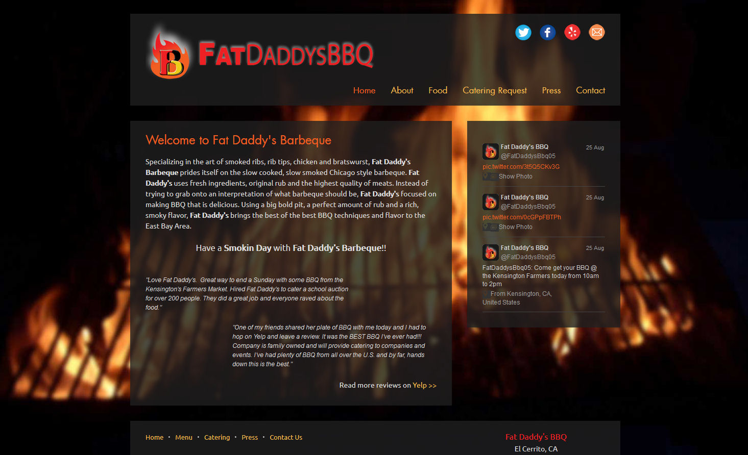 Fat Daddy's BBQ Website