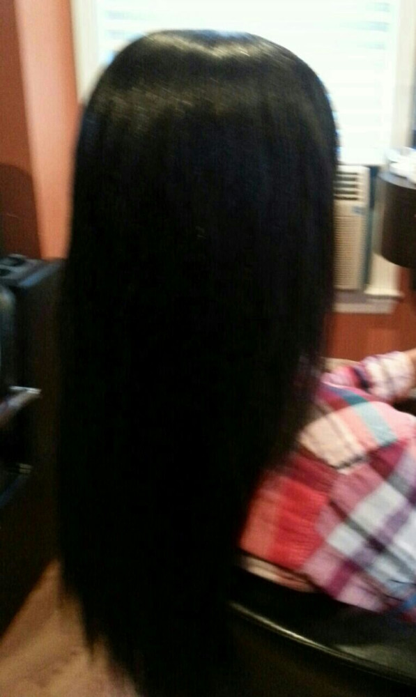 Sew - in weave middle part 