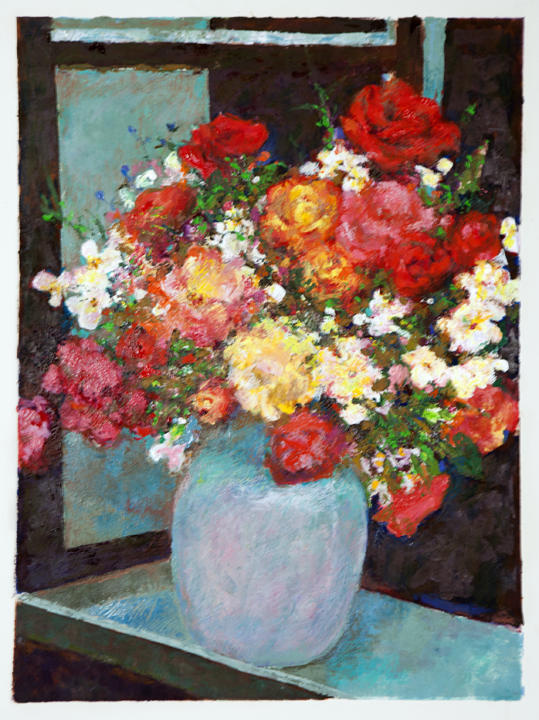 Celadon Vase,   20” X 26” monotype oil on paper $375. 
© Diane Crago 2012