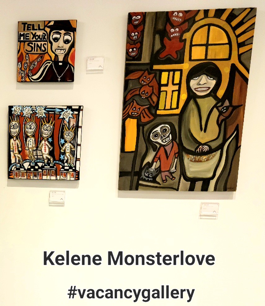 Some of my artwork showing at Vacancy Gallery 2022