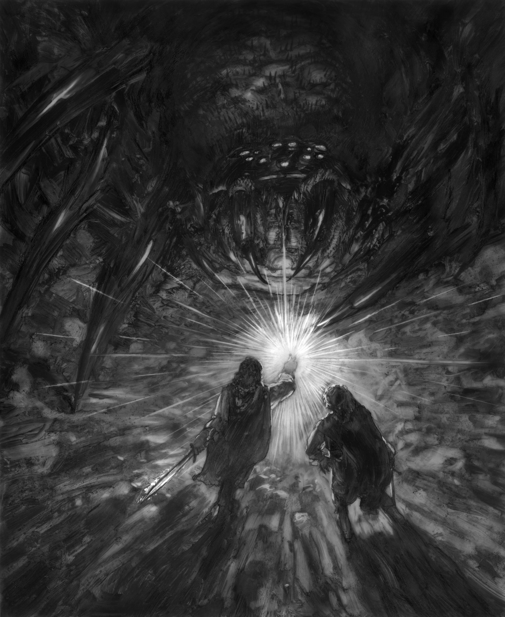 Shelob
17" x 14" graphite pencil and paint 2019
private collection