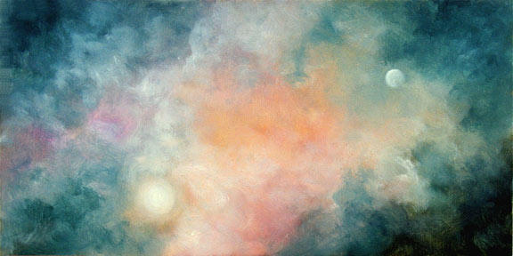 Star Birth 6" x 12" Oil on Textured Panel   $150