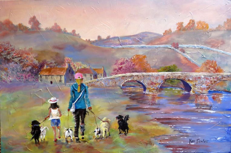 A Walk by the River - SOLD