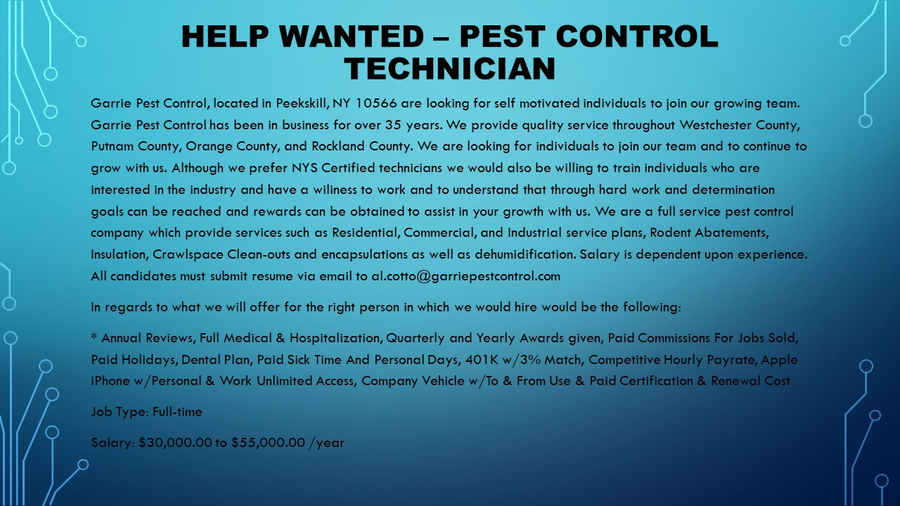 Jobs In Pest Control Near Me Pest Control