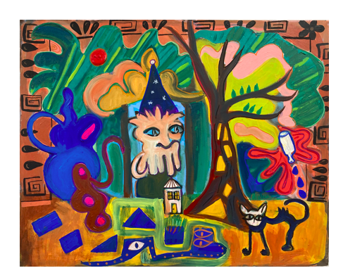 "Look and See What is There" 28X22 inches Acrylic on canvas 2020