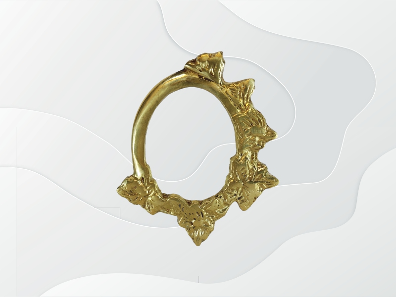 Moldura em bronze floral [MBF-P2]