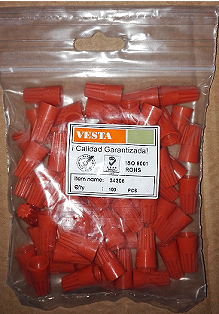 Conector de rosca AWG 12/14 
Naranja  Cod:19130