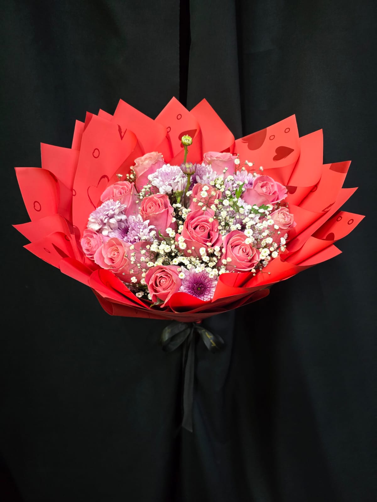 BARQUILLO ROJO DE ROSAS