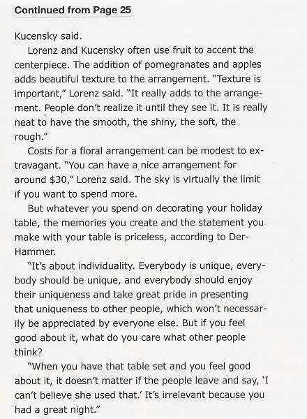 Lakeshore Life & Style Magazine, Winter 2005, Page 26 Lakeshore Life & Style Magazine, Winter 2005, Page 26