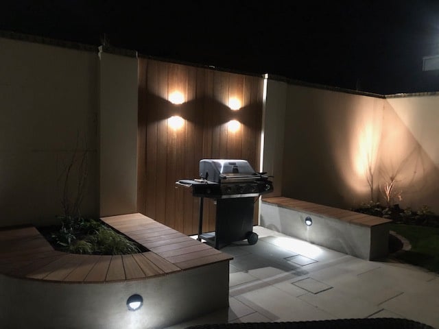 BBQ area with Built in Seating