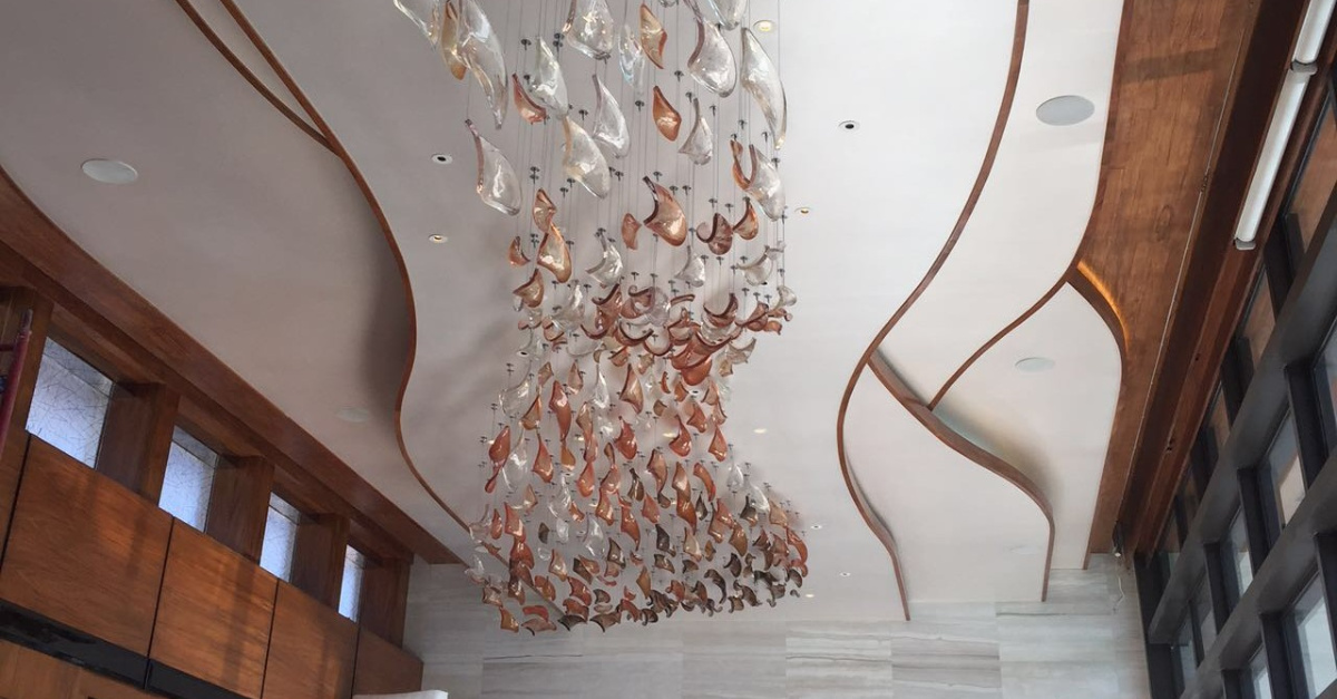 Plafón residencial en diferentes niveles