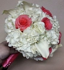 &quot;FRESH&quot;  Handtied Bouquet
(White &amp; Pink)
       $175.00