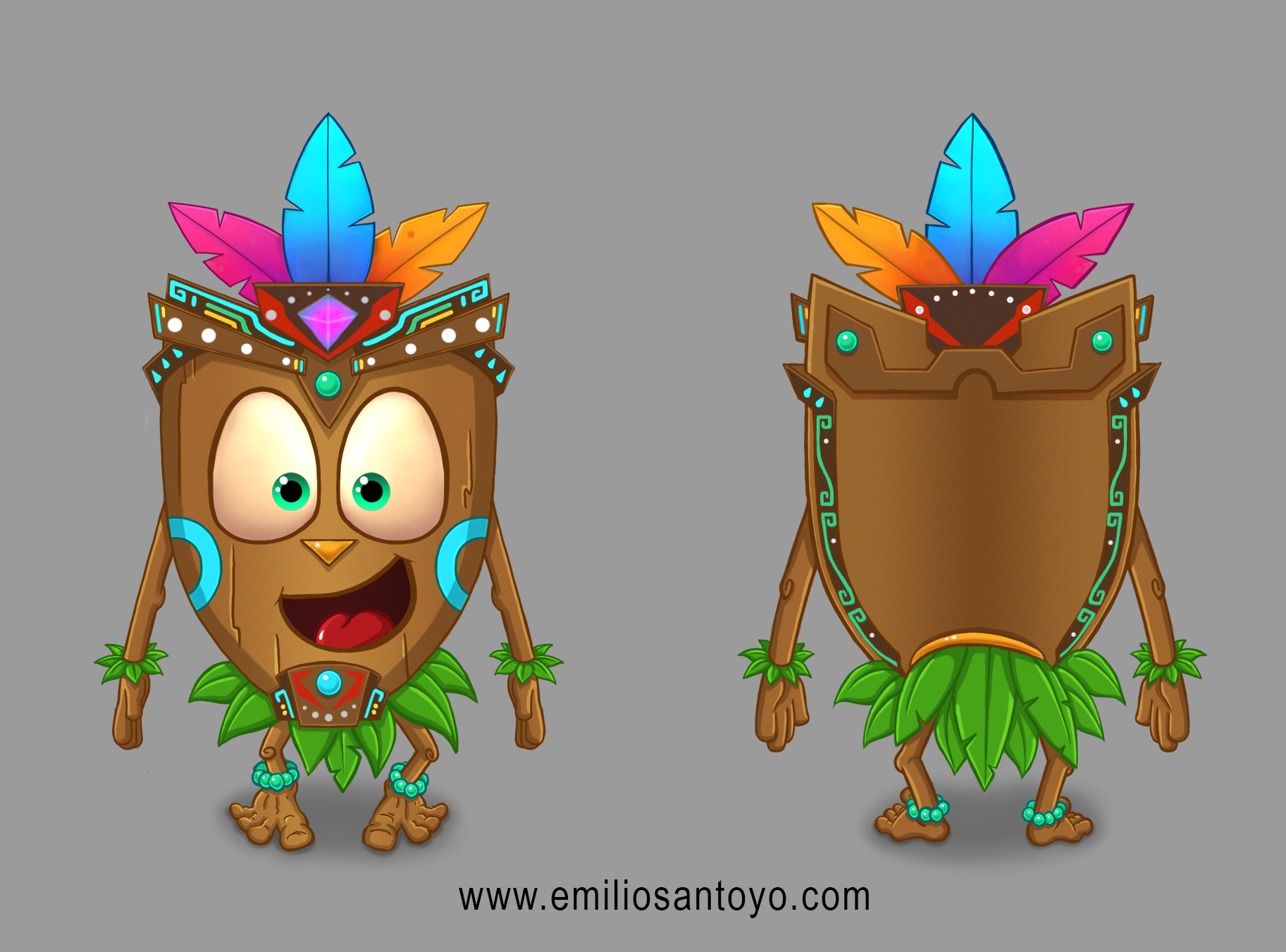 Tiki Mask Character Concept
