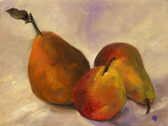 Three Pears - 6"x 8" Oil on Stretched Canvas
SOLD