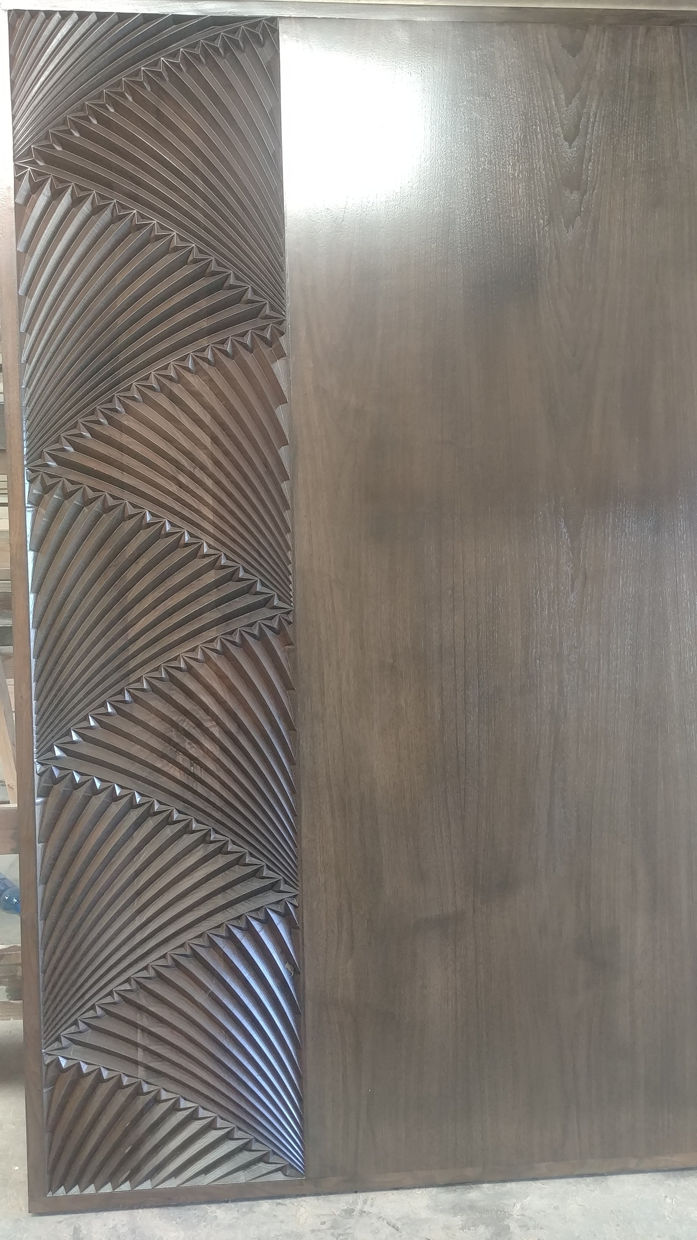 Custom Engraved Walnut Door Panel
