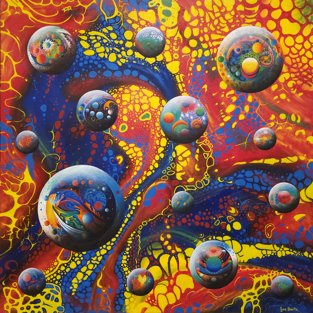 Paradise Trip (Oil on Canvas, 36"x36").  
