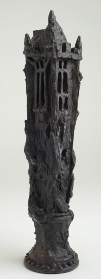 Black Castle (chess piece)
Bronze
Artist: Bill Girard, Royal Oak, MI
Formerly collection of Allen Abramson
Photo courtesy of Ken Weikal, Farmington Hills, MI. 