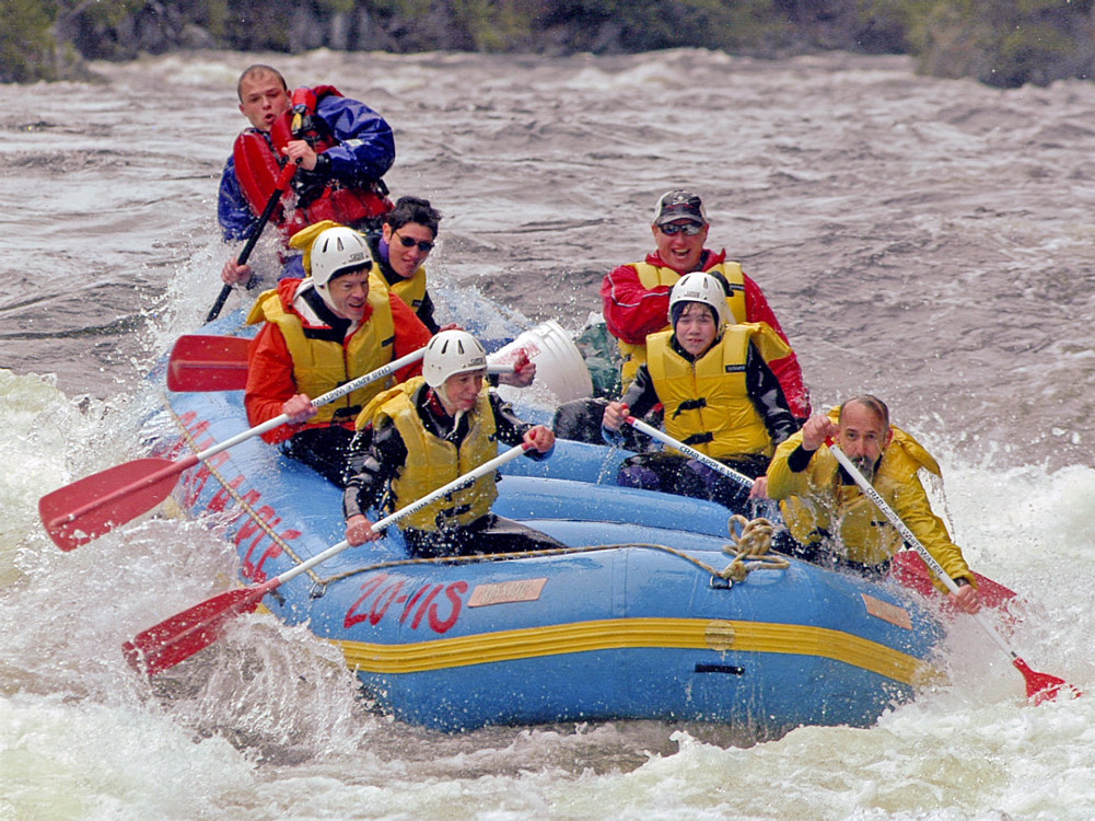 Whitewater Rafting in Maine is 
exhilarating!
