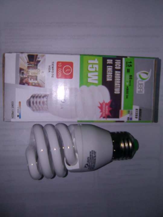 FOCO ESPIRAL AHORRADOR 15W
CÓDIGO: 67269F
MARCA: DUBAI
