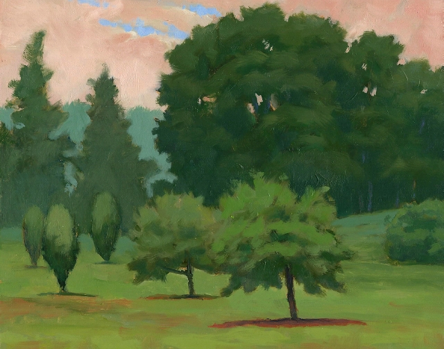 Burns, Tree Arrangement 2, 8x10 Oil 