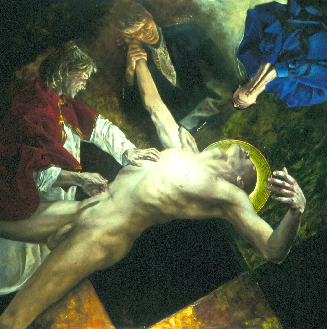 Cruxifiction
offer
60" x 68" Oil on canvas, unstretched
1991