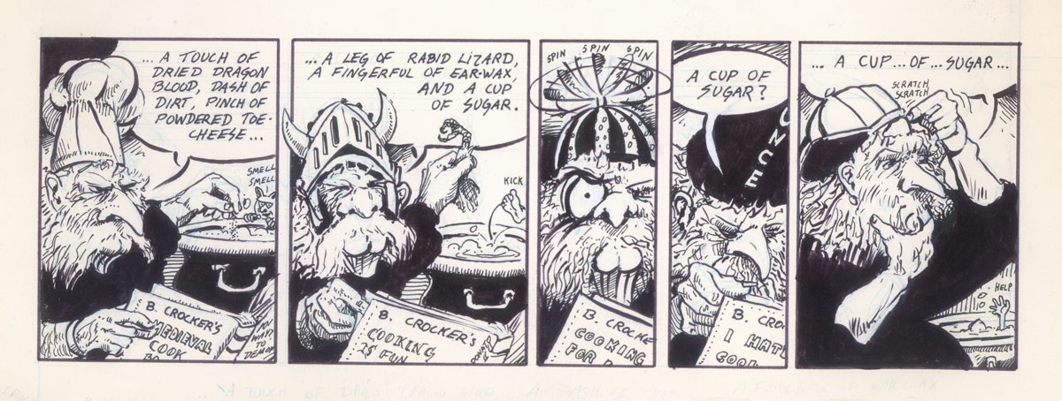 Grompy 
comic strip for Syracuse Daily Orange student newspaper
4" x 14"  Ink on Paper 1991