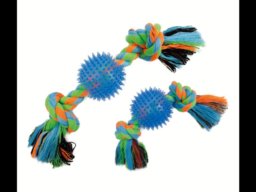 ROPY CHUMS HUESO DE HILO 
MULTICOLOR C/PELOTA DE PICOS