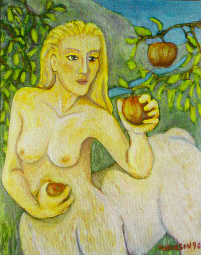 Op-026 DAPPLED CENTAUR 30 in. X 24 in. Oil on Linen 1990