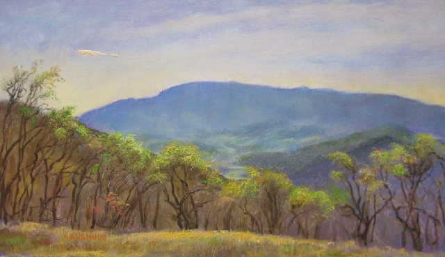Kushnir, Twilight in the blue Ridge, 7x12 Oil