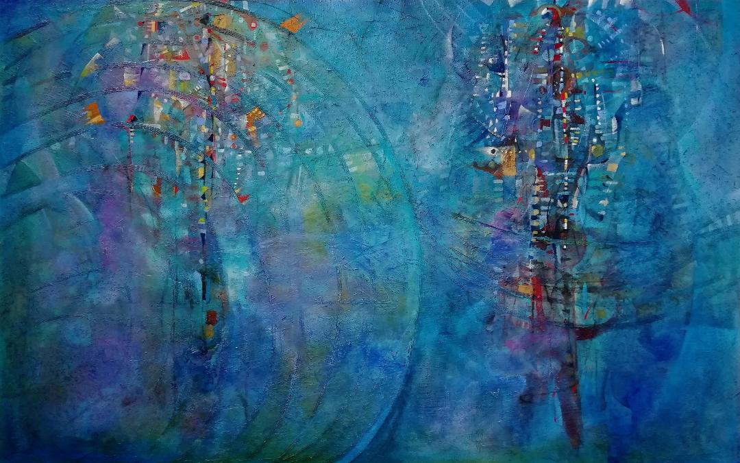 Bailarinas de Andrómeda
técnica mixta s/tela
190 x 300 cms / 75 x 118 inches