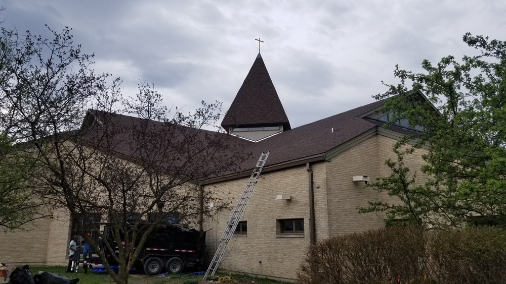 Church roof complete