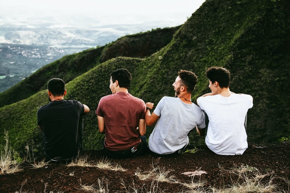 Four Men on a Mountaintop