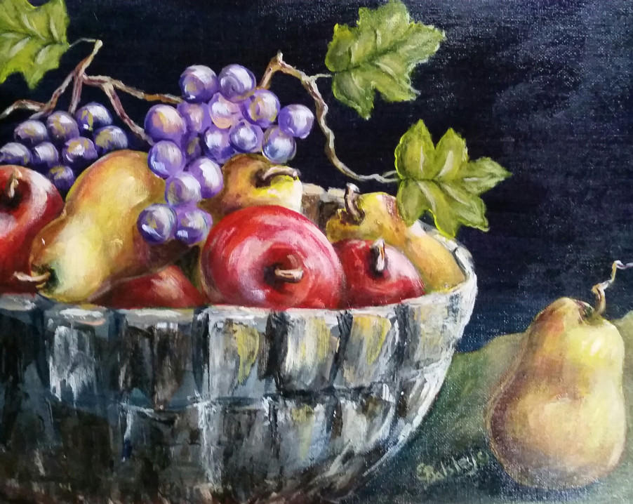 'Fruitful', Acrylic on 11"x14" Canvas Board