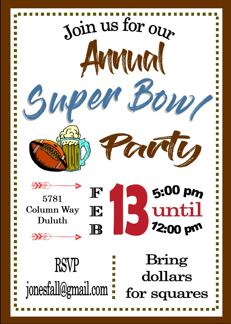 Annual Super Bowl Party Invitations