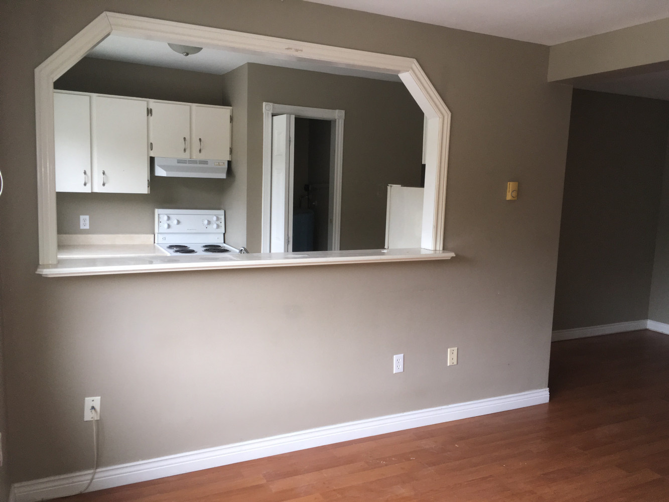 Living Room Looking to Kitchen Pass Through