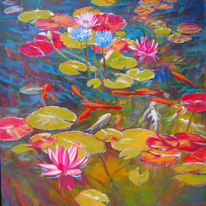 Tropical Waterlily 24x24