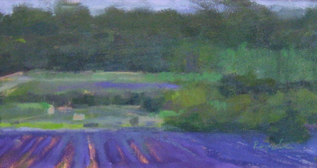 Hipschen, Lavender Field, Provence, 5x9 Oil