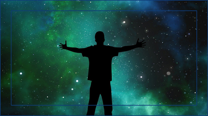 Universe, Person, Silhouette