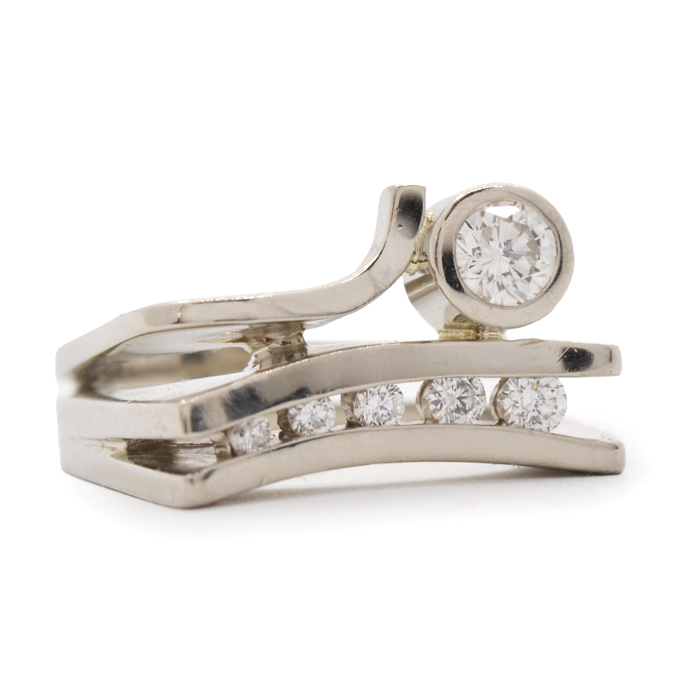 14K WHITE GOLD 0.34CT CND DIAMOND RING $2,000