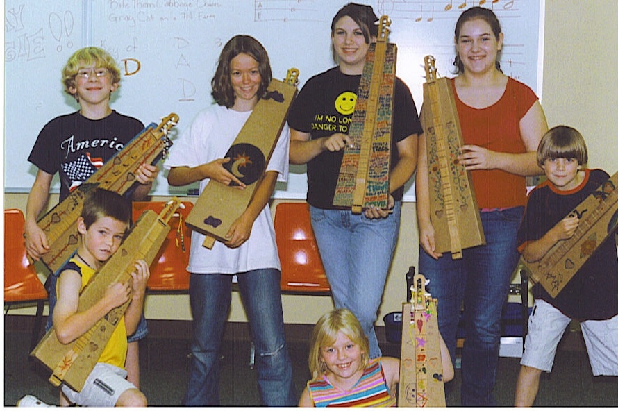 First Summer Youth Camp Class for mountain dulcimers 2005