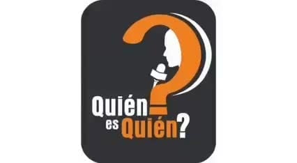 Logo de Quien es Quien con signo de interrogación naranja y silueta blanca.