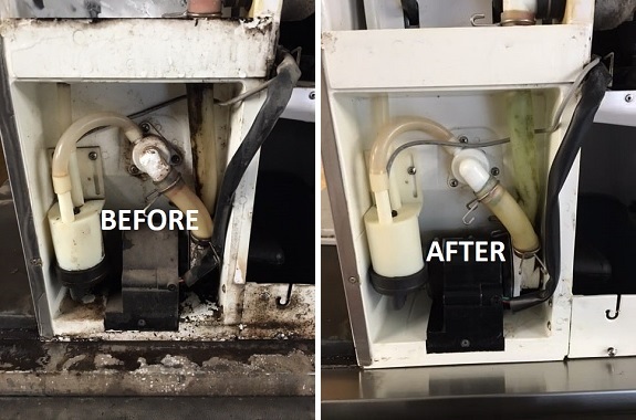 Before and After Ice machine cleaning
Hoshizaki, Scots-man, Manitowoc, Ice-O-Matic, Nordic, Kool Aire