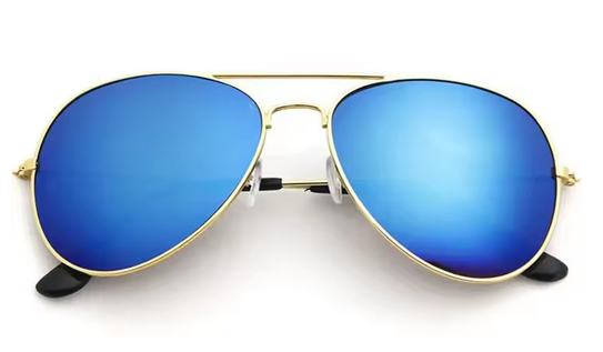 Neue Vintage-Piloten-Sonnenbrille für Männer und Frauen. Sonnenbrille mit Metallrahmen. Modische Oculos Masculino Outdoor-Sonnenbrille UV400 - Blau