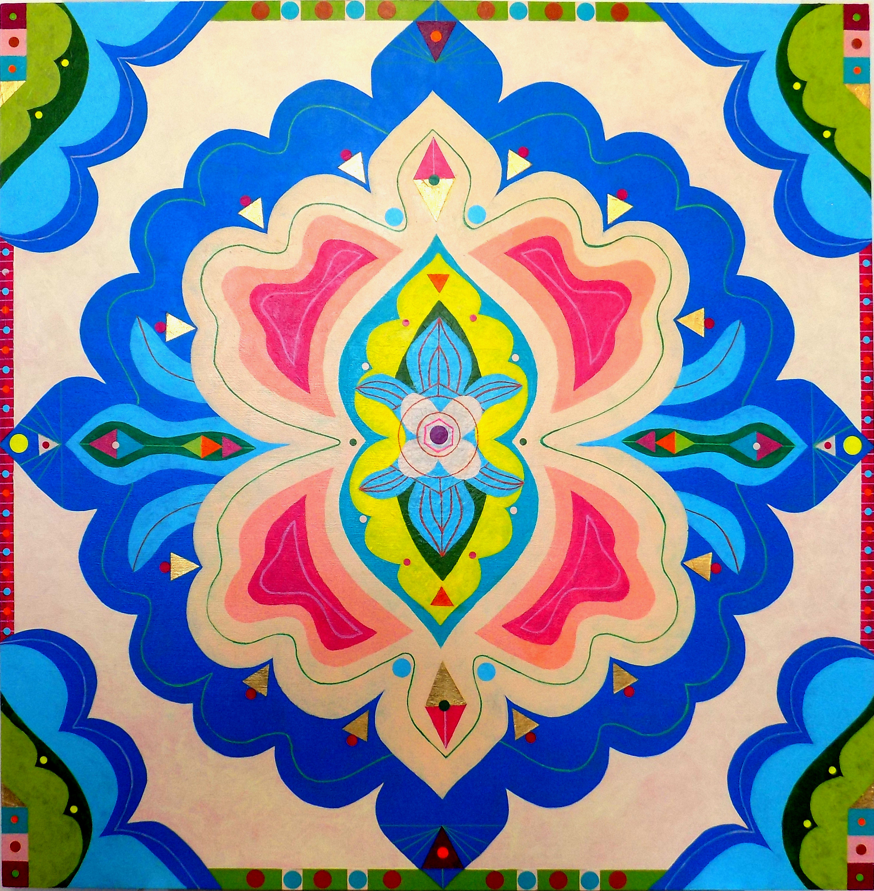 Cosmology Map 2
Acrylic/gold leaf/wood panel
30" x 30" x1.5"
