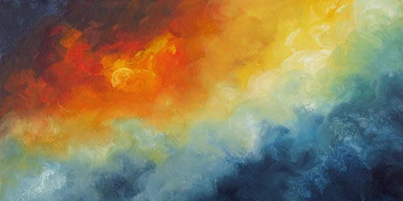 Sun Storm - 6"x12" Oil on Board SOLD