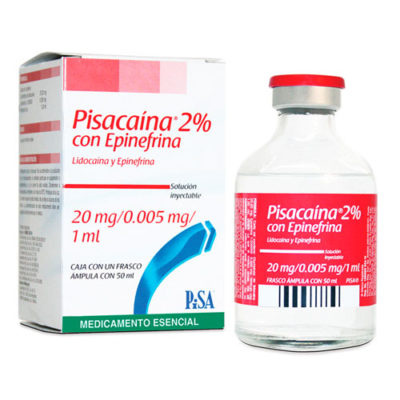 Pisacaina con Epinefrina